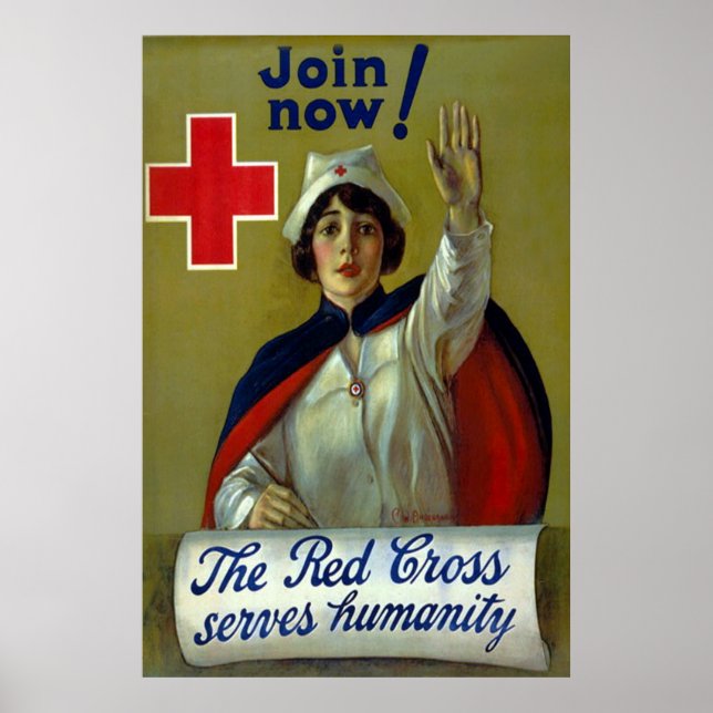 Join Now! ~ Vintage WW1 Nurse Poster (Front)
