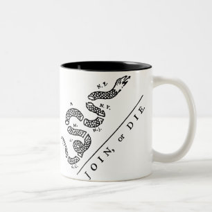 Join Or Die :: $17.95 Two Toned Coffee Mug
