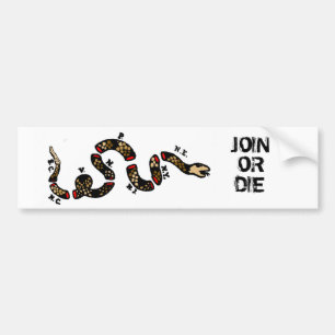 Join Or Die Bumper Sticker