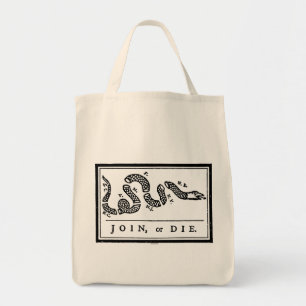 Join Or Die Cartoon, 1754 Tote Bag