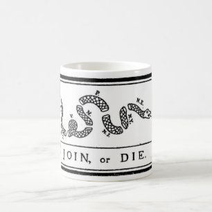 Join or Die Flag for American Revolutionary War Coffee Mug