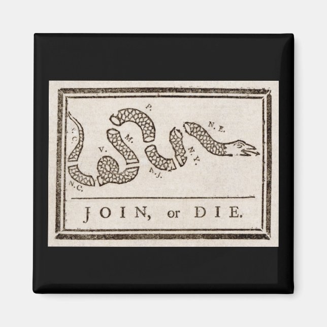 Join, or Die Flag Magnet (Front)