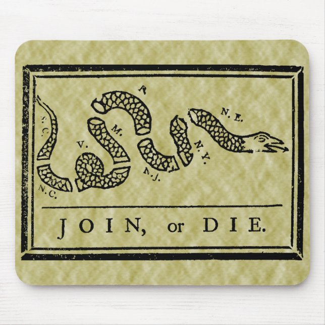 Join Or Die Flag Mouse Pad (Front)