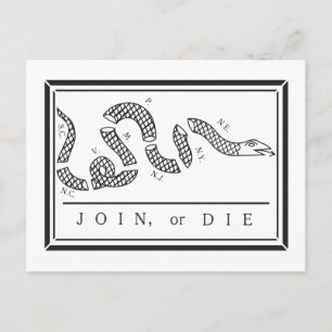 Join or Die Flag Postcard
