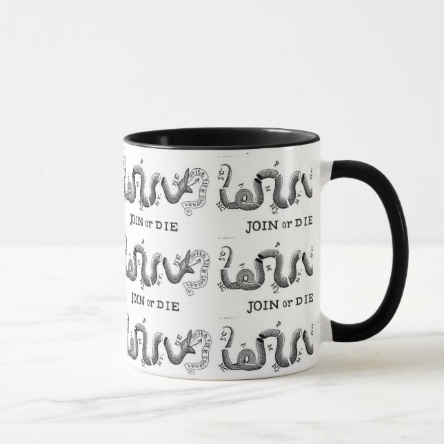 'Join or Die' Historic Colonial Unity Image Mug (Right)