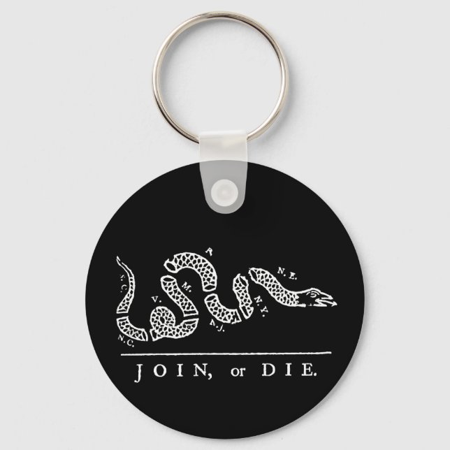 Join or Die Key Ring (Front)