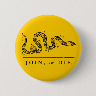 Join or Die - Libertarian 6 Cm Round Badge