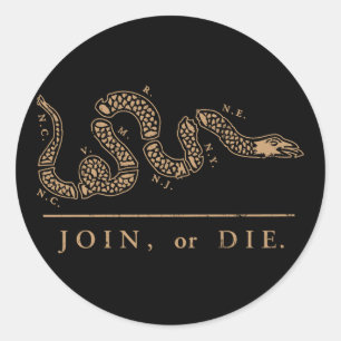 Join Or Die - Libertarian Classic Round Sticker