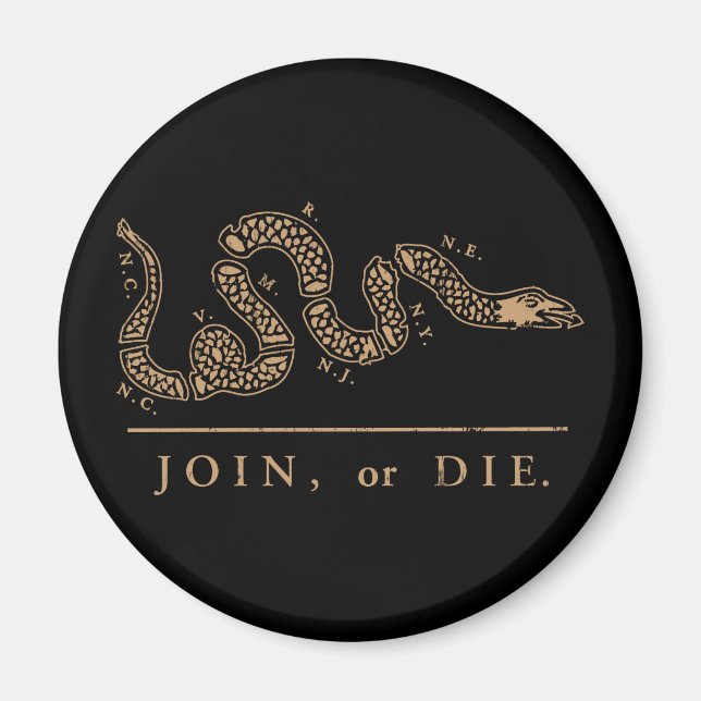 Join or Die Libertarian  Magnet (Front)