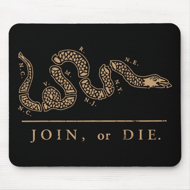 Join or Die Libertarian  Mouse Mat (Front)