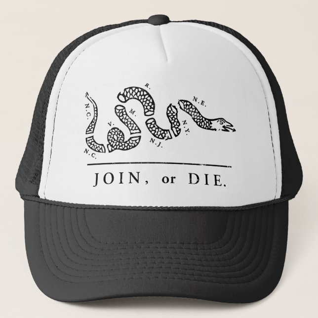Join or Die - Libertarian Trucker Hat (Front)