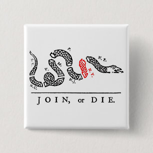 JOIN, or DIE New York 15 Cm Square Badge