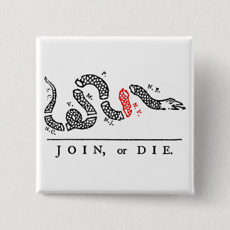 JOIN, or DIE New York 15 Cm Square Badge