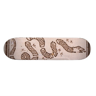 Join or Die ORIGINAL Benjamin Franklin Cartoon Skateboard