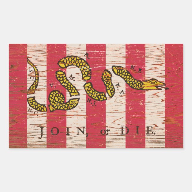 Join or Die Sons of Liberty Flag Stickers (Front)