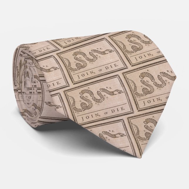 "Join or Die" Tie (Rolled)