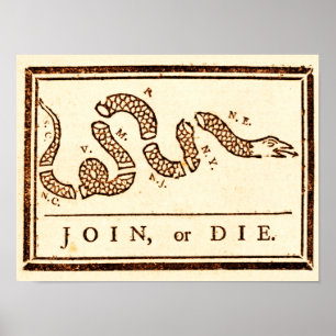 Join or Die Vintage Poster