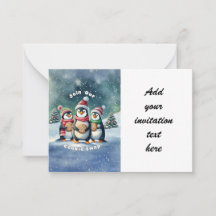 Join Our Cookie Swap - Penguin Invitation