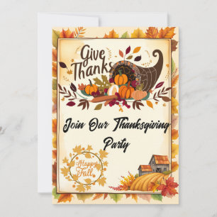 Join Our Thanksgiving Party Invitation