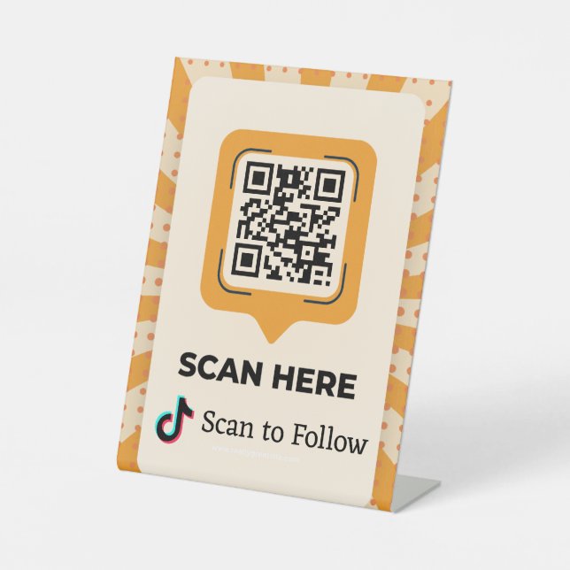 Join Our TikTok QR Code Sign | TikTok Follow  (Front)