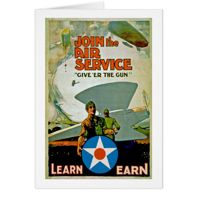 Join The Air Service ~ Give 'Er The Gun (Front)
