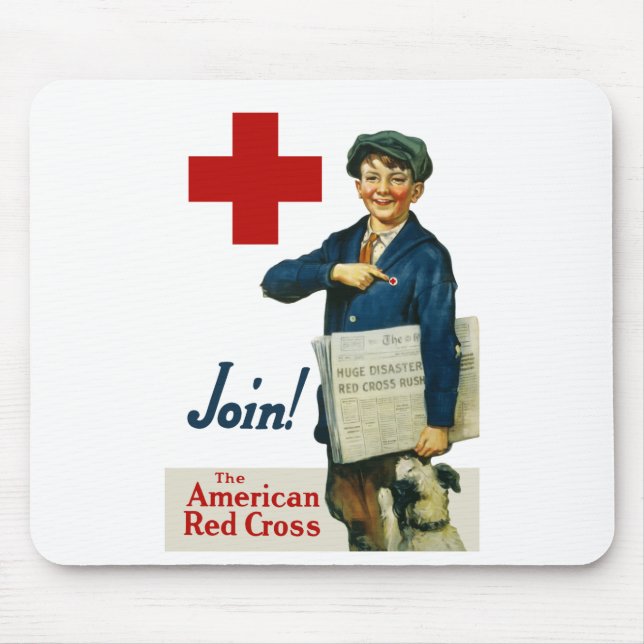 Join The American Red Cross Mouse Mat (Front)