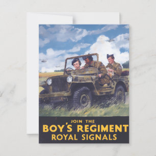 Join the Boy’s Regiment Royal Signals Vintage Postcard