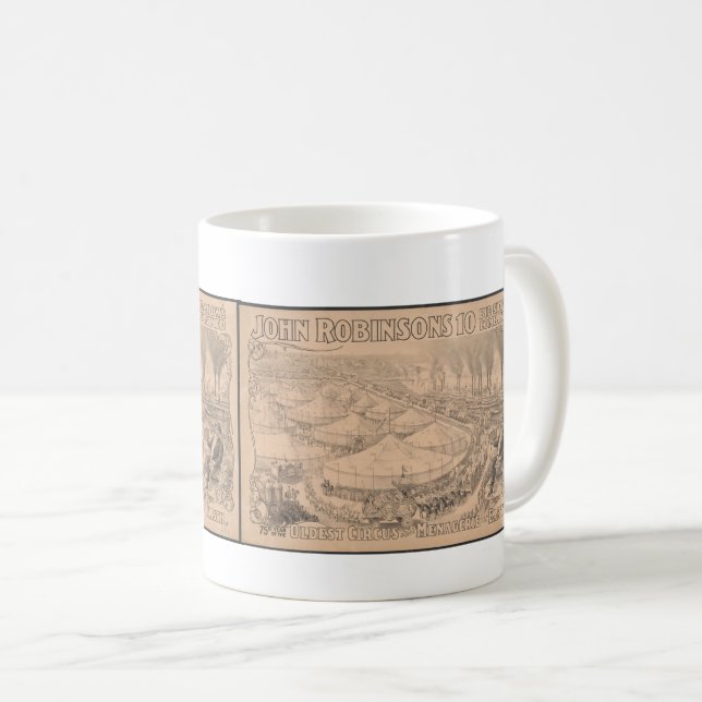 Join the Circus! Frosted Glass Coffee Mug (Front Right)