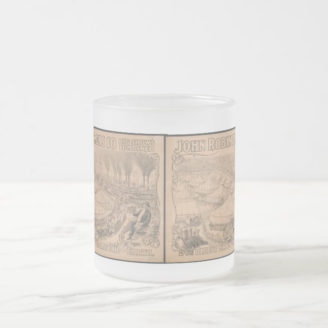 Join the Circus! Frosted Glass Coffee Mug (Center)