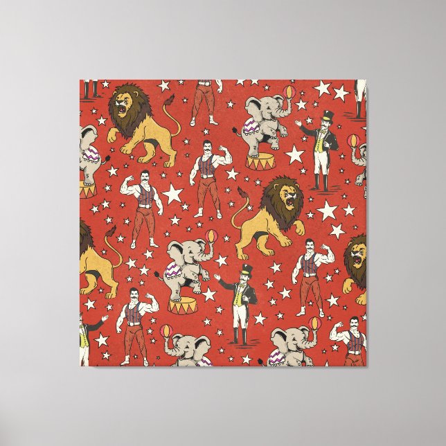 Join The Circus Pattern Canvas Print (Front)