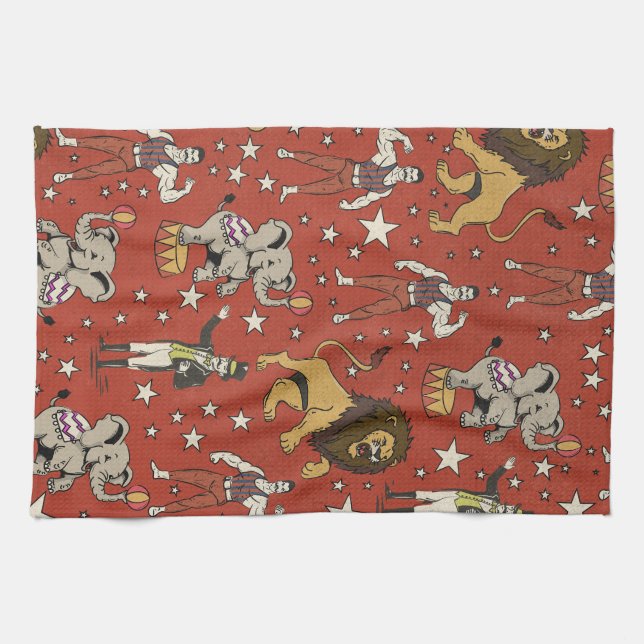 Join The Circus Pattern Tea Towel (Horizontal)