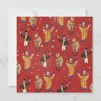 Join The Circus Pattern Thank You Card