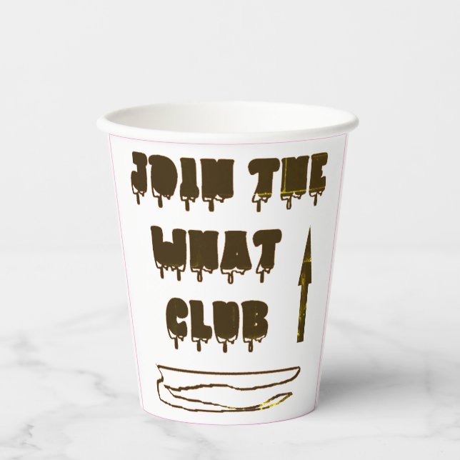 JOIN THE CLUB LOGO TYPE DESIGN PAPER CUPS (Front)