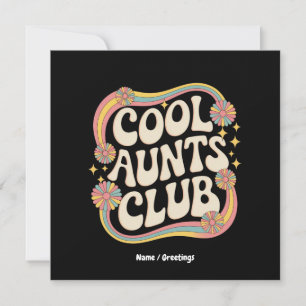 Join the Cool Aunts Club Funny Oversized Graphic Invitation