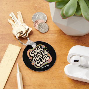 Join the Cool Aunts Club Funny Oversized Graphic Key Ring