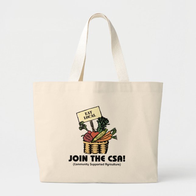 Join the CSA Large Tote Bag (Front)