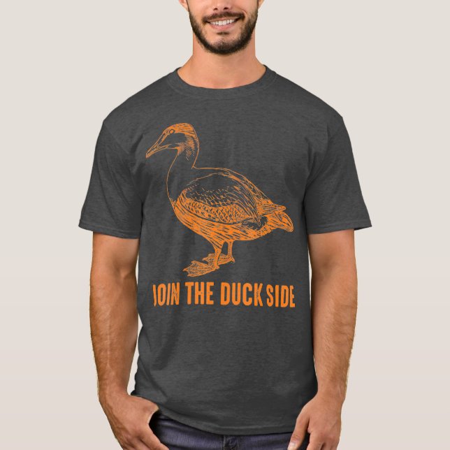 Join The Duck Side   Cute Humourous Bird Jokes T-Shirt (Front)