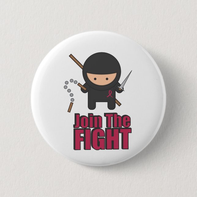 Join The Fight Against Breast Cancer 6 Cm Round Badge (Front)