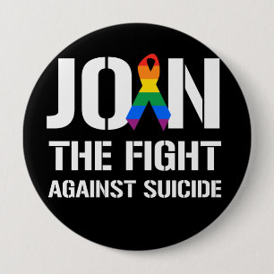 Join the fight against LGBT suicide 10 Cm Round Badge