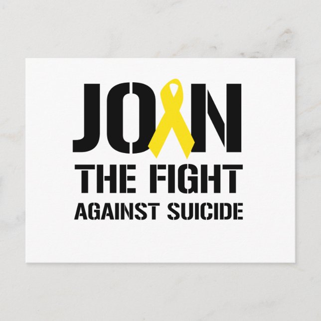 Join the fight against suicide postcard (Front)