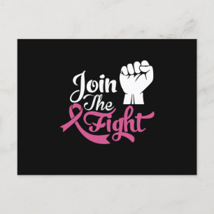 Join The Fight Family Matching Breast Cancer Gift Postcard