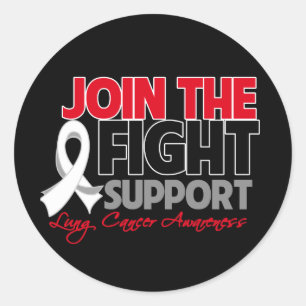Join The Fight Support Lung Cancer Awareness Classic Round Sticker