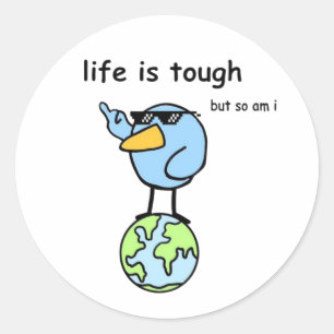 Join the flock of birds and fly high together classic round sticker