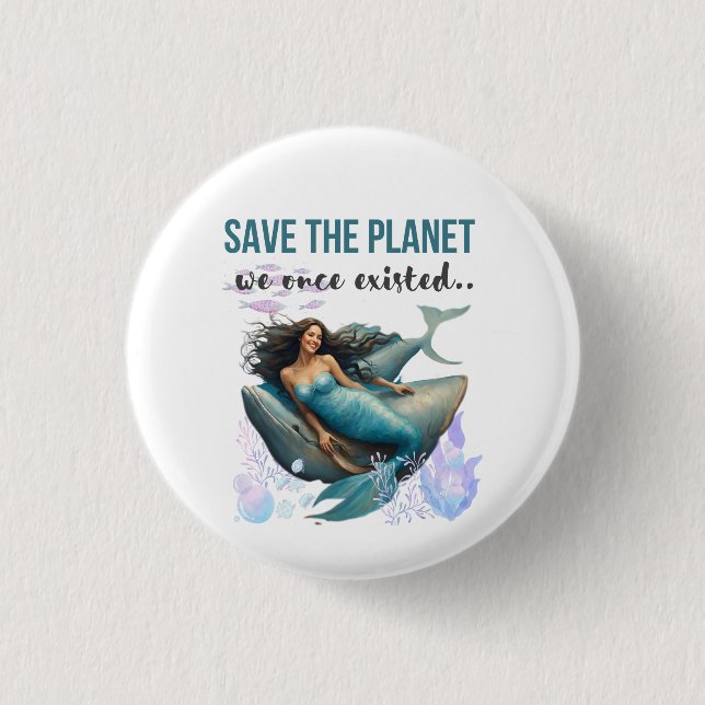 Join the Movement: Save the Planet with Every Purc 3 Cm Round Badge (Front)