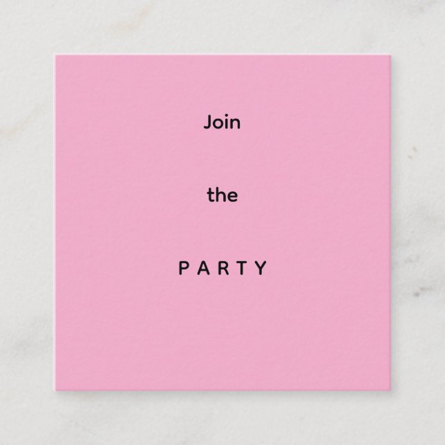Join the party  referral card (Front)