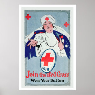 Join the Red Cross - Wear your Button (US00028) Poster