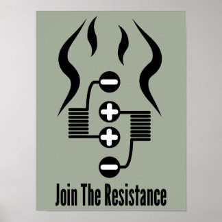 Join The Resistance - Light Olive Drab Poster