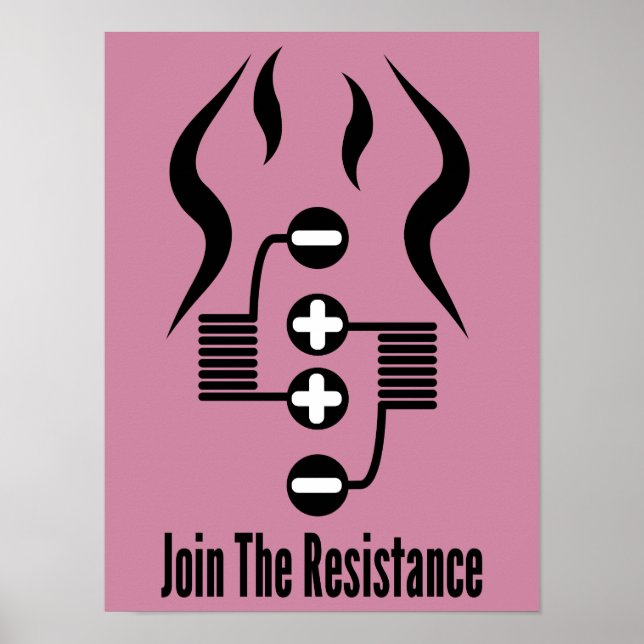 Join The Resistance - Pink Poster (Front)