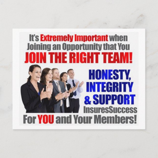 "Join The Right" Team Postcard (Front)