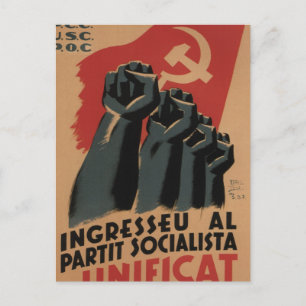 Join the Socialist Unity Party_Propaganda Poster Invitation Postcard